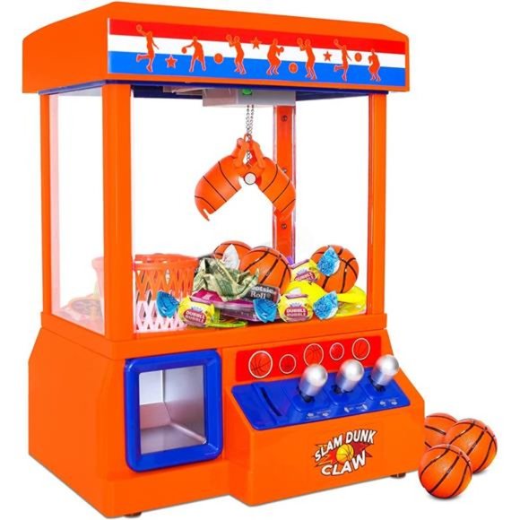 Slam Dunk Claw Machine - Miniature Candy Grabber for Kid with 3 Small Basketball - Picture 1 of 6